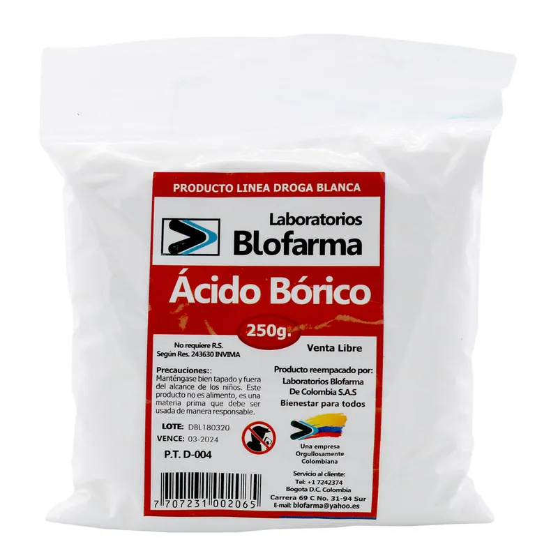 Ácido bórico Dr Sana 250 Gramos