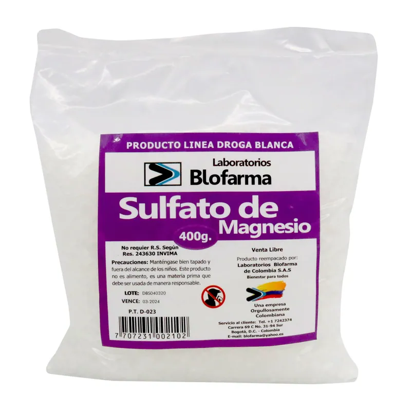 Sulfato Magnesio Dr Sana 400 Gramos
