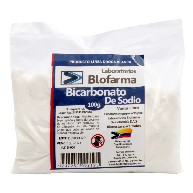 Bicarbonato de Sodio Dr Sana 100 Gramos