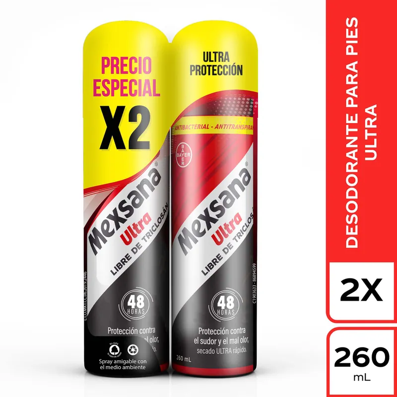 Desodorante Mexsana pies Ultra spray 260 mL P E