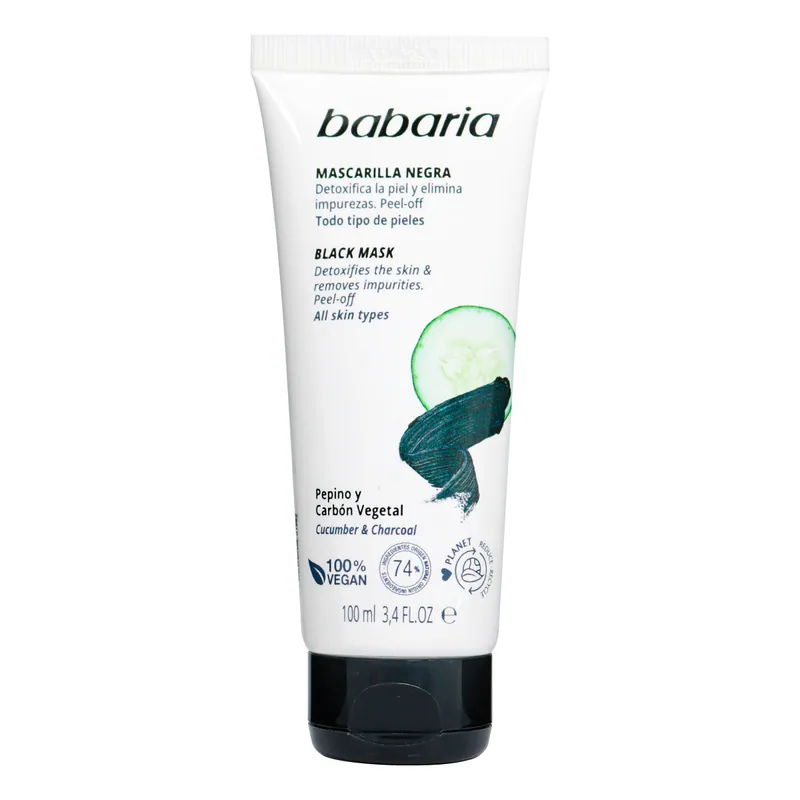 Mascarilla Babaria Negra Extr Veg 100 mL