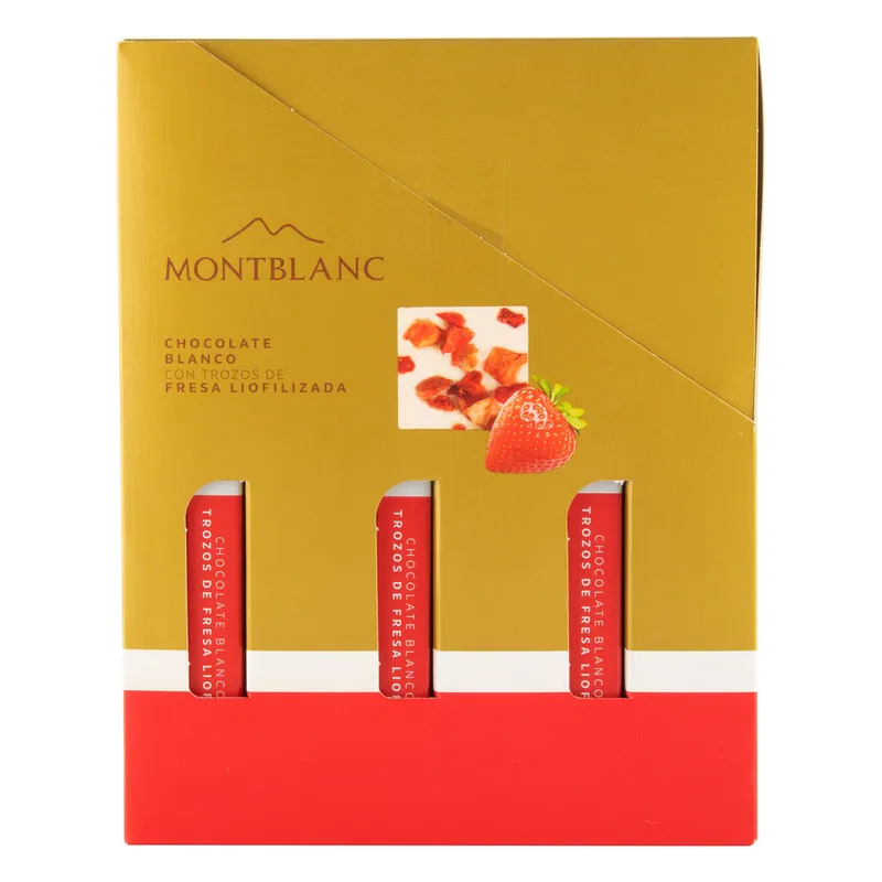 Choc Bla Montblanc Tro Fresa 80 g 10und