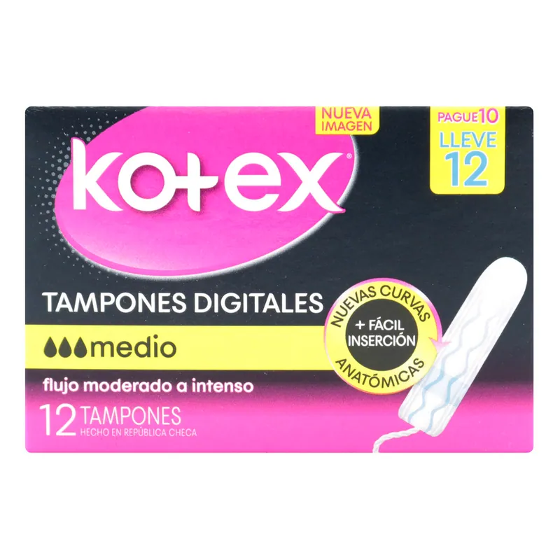 Tampones Dig Kotex Med 12 Unidades
