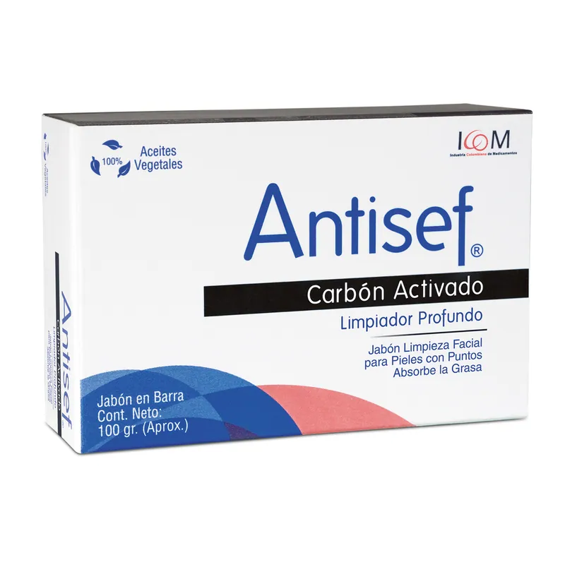Jabón Antisef Carbon Activo 100 g ICOM