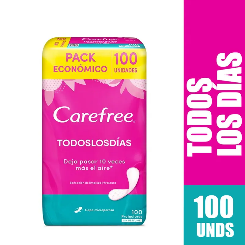 Prot Carefree Todos los Dias 100 unidades S P