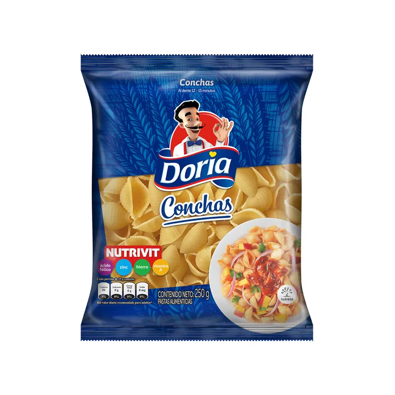 Pasta Conchas Doria 250 Gramos