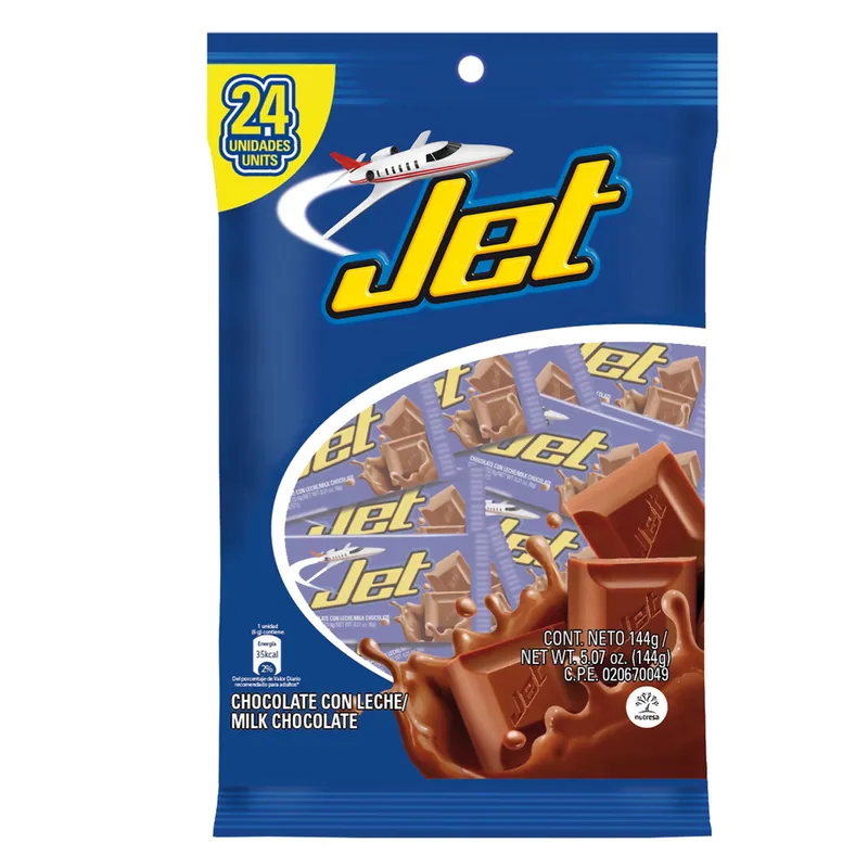 Chocolatina Jet Leche 24 Unidades