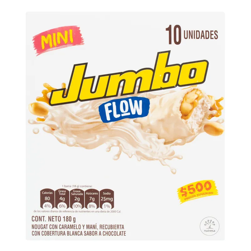 Choc Jumbo Flow Blanca 18 g 10 Unidades