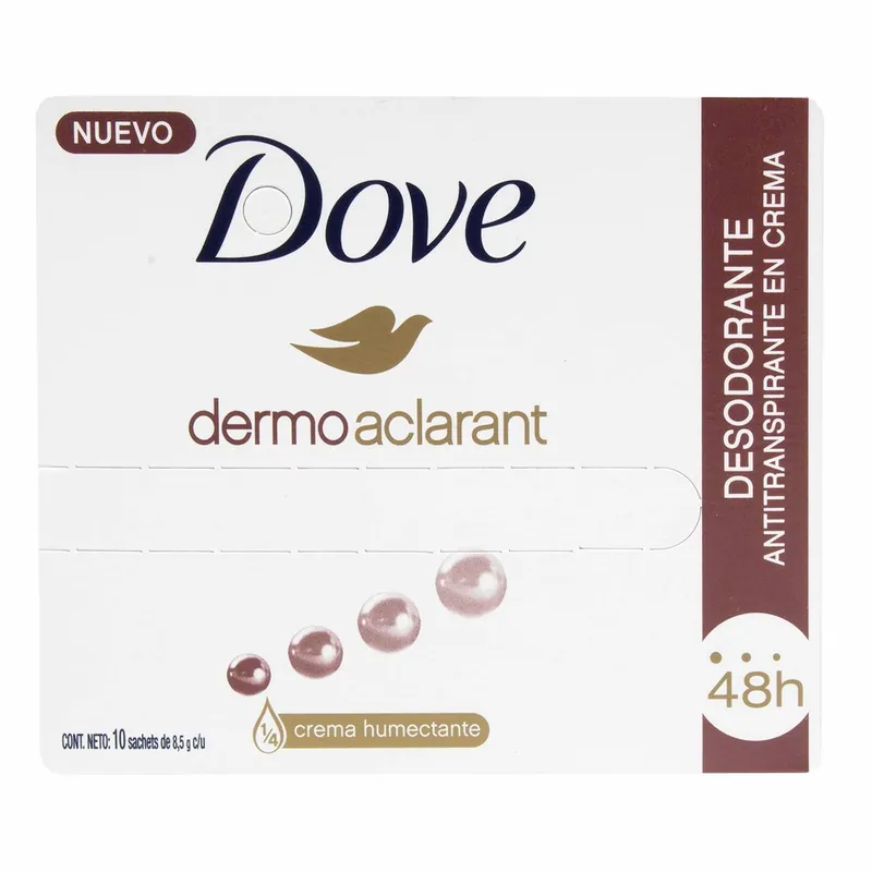 Desodorante Dove Tono Uniforme 8.5 g x 10 sobres