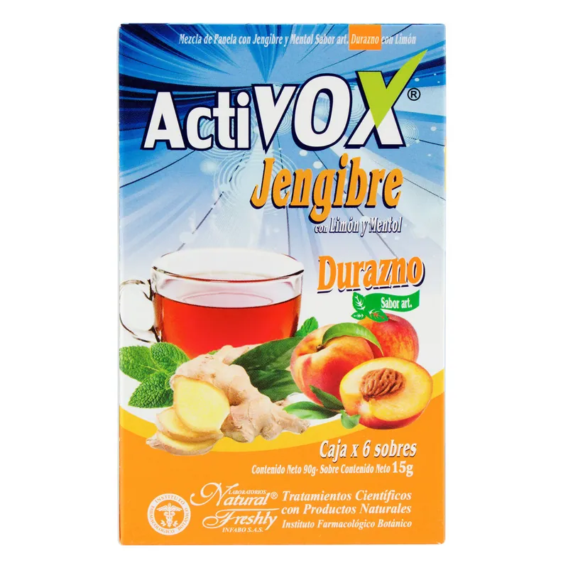 Activox Jengibre-Durazno 6 sobres