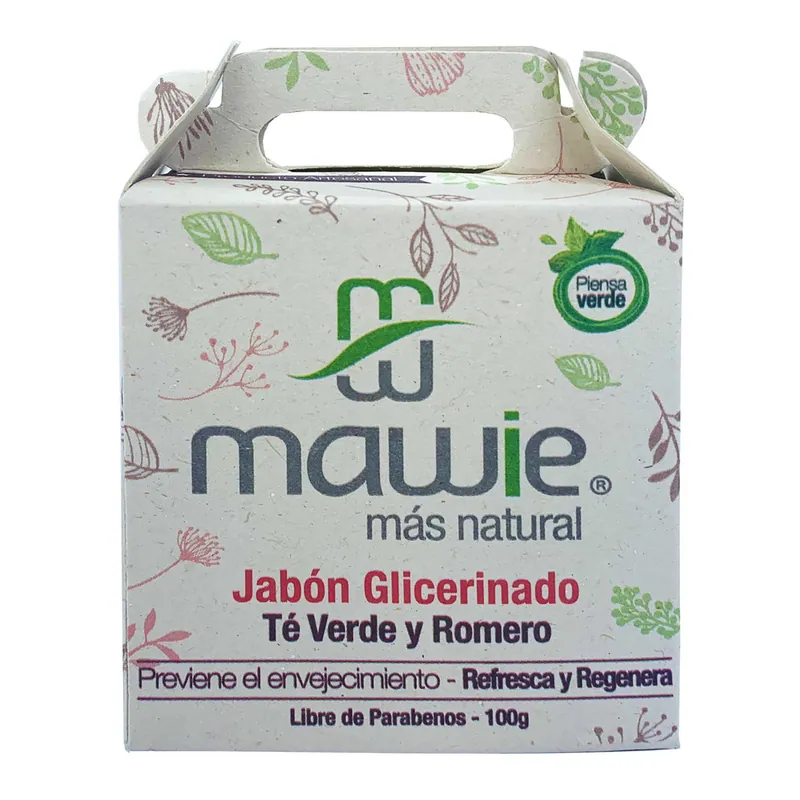Jabón Glicerinado Te Verde Rom Mawie 100 g