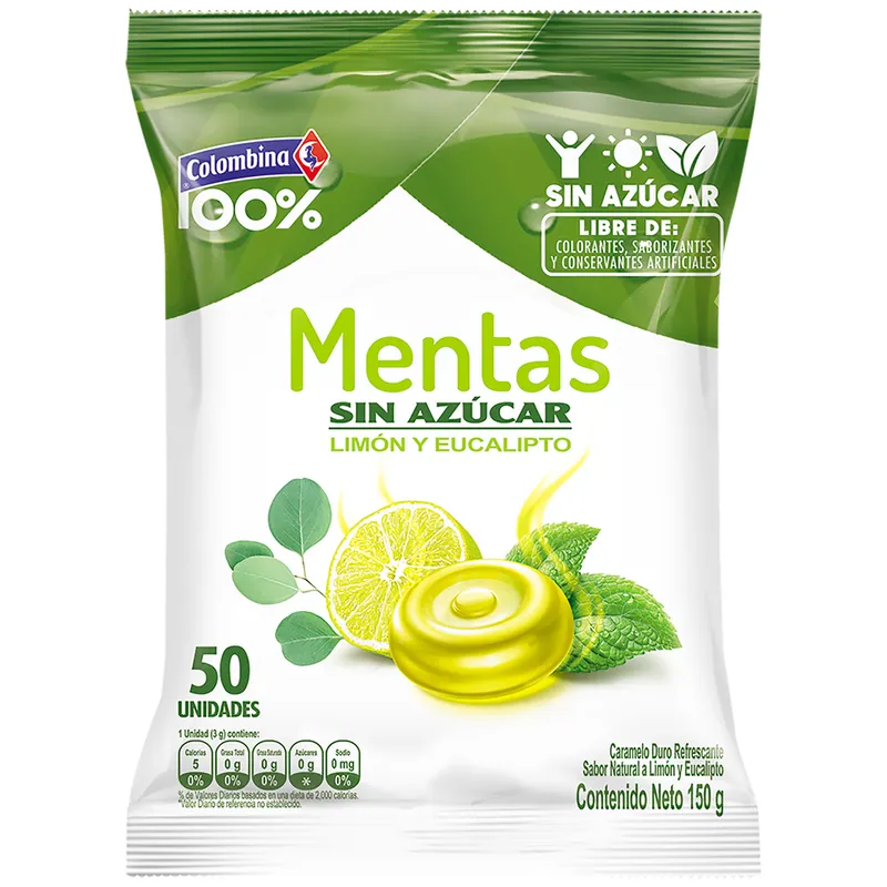 Mentas limón Eucalipto 50 unidades 150 g