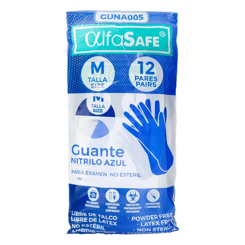 Guantes Nit Alfasafe Azul Talla M 12
