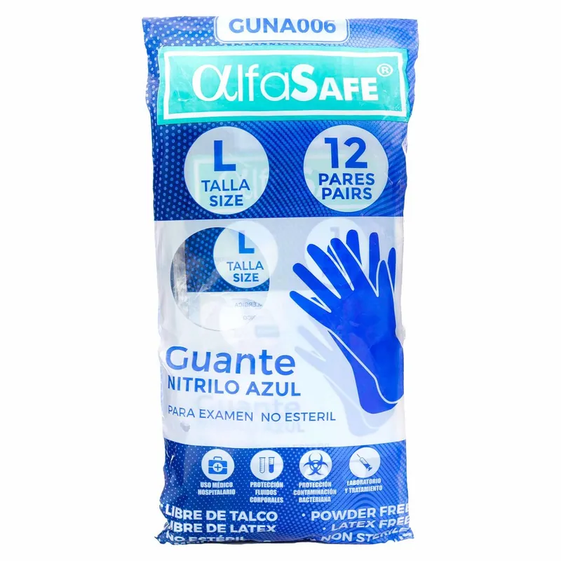 Guantes Nit Alfasafe Azul Talla L 12