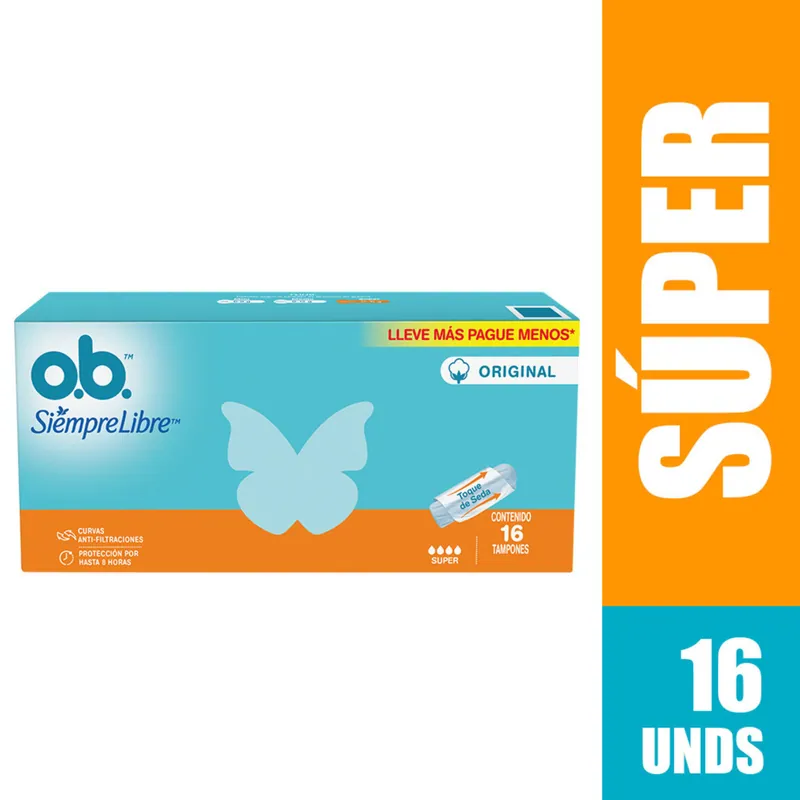 Tampon Ob Siempre Libre Ori Super 16 unidades