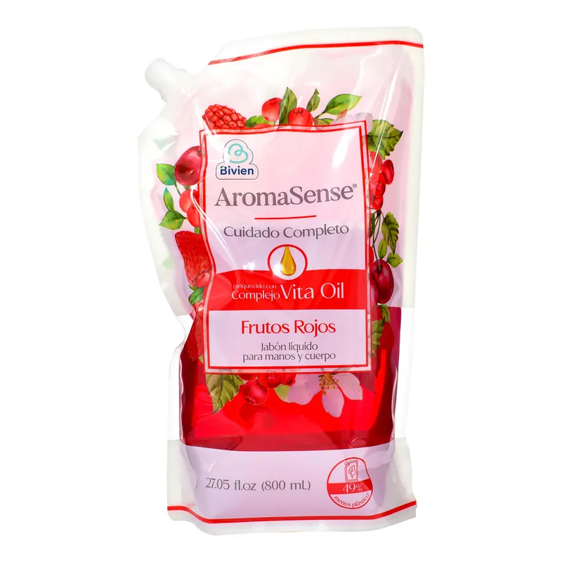 Jabón Liquido Aromasense Fru Rojos 800 mL