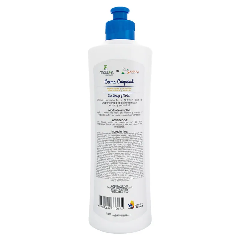 Crema Manos y Cuerpo Mawie 500 mL