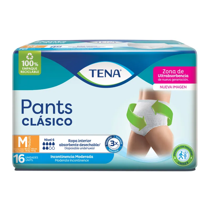 Tena Pants clásico Medium 16 unidades