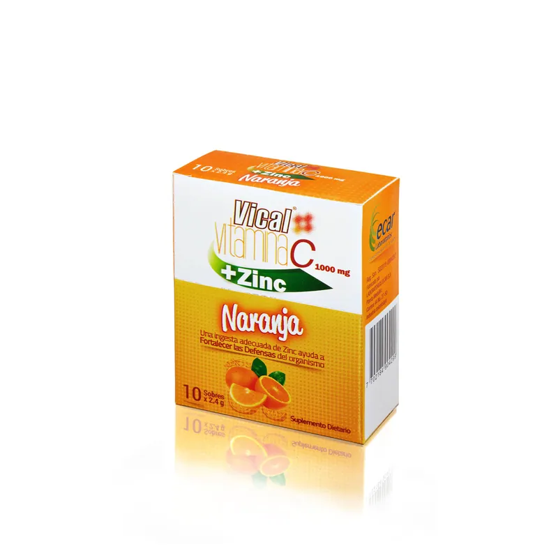 Vical Vit C+zinc Naranja 2.4 g 10 sobres