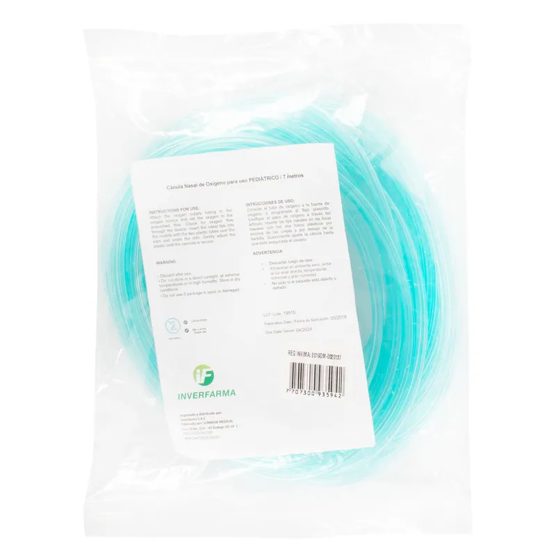Canula Nasal 7 Mts pediátrico Inverfarma
