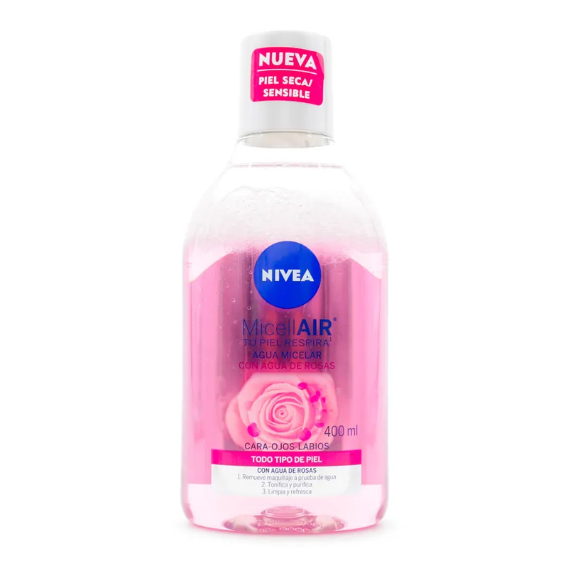 Agua Micelar Nivea Facial Rosas 400 mL