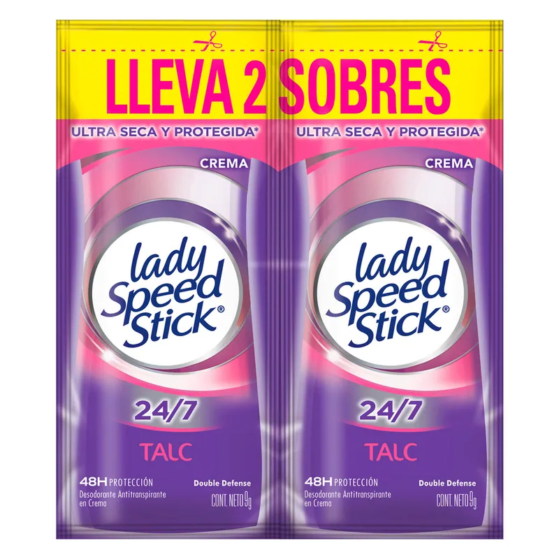 Desodorante Lady Sp Talc Cre Duo 9 g 18 sobres S O