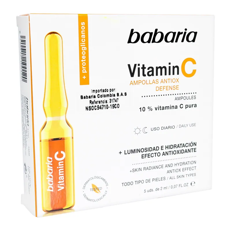 Ampolla Facial Vit C Babaria 2 mL 5 Uds