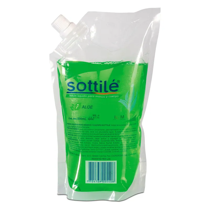 Jabón líquido Sottile Aloe Doypac 500 mL ICOM