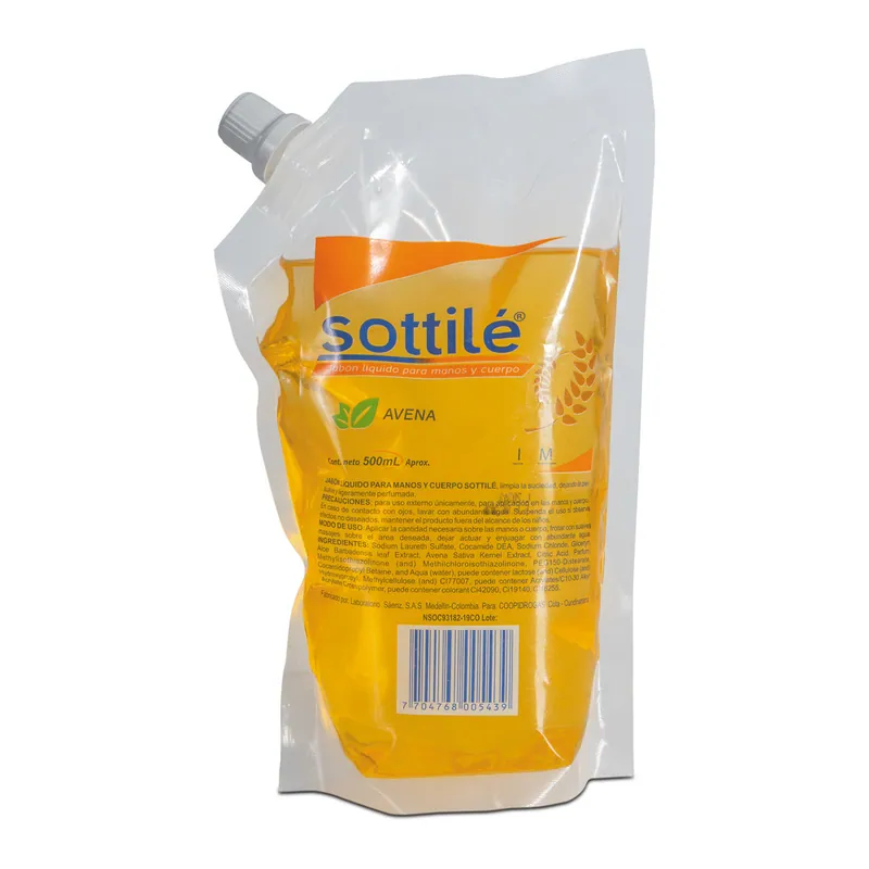 Jabón líquido Sottile Avena Doypac 500 mL ICOM