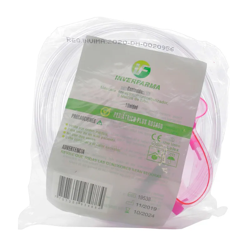 Kit nebulización Plus Ped Rosa Inverfarm