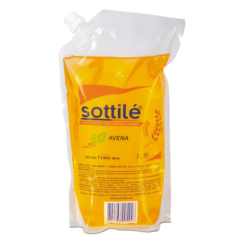 Jabón líquido Sottile Avena Doypac 1000 mL ICOM