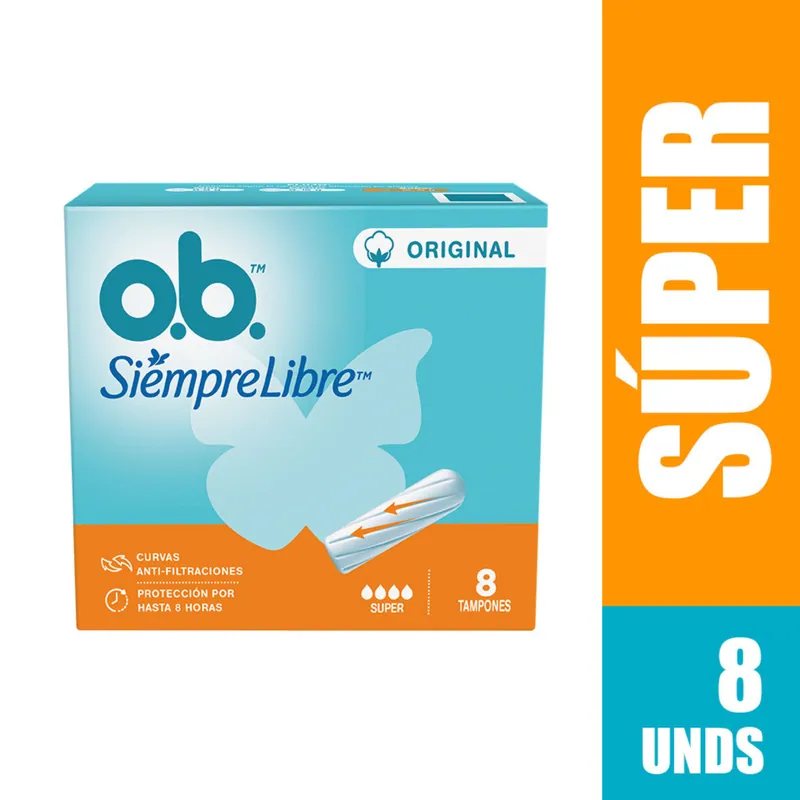 Tampon Ob Siempre Libre Orig Super 8 unidades