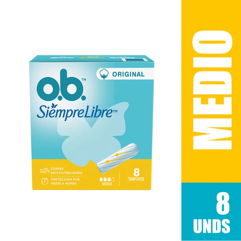 Tampon Ob Siempre Libre Orig Medio 8 unidades