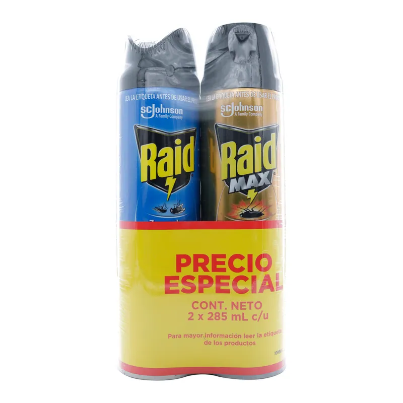 Raid Elim Vol 285 Ml+raid Max 285 mL P E