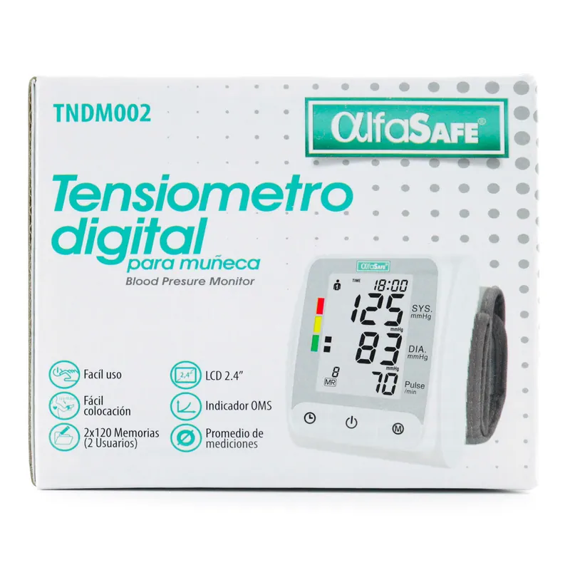 Tensiometro Digital Muneca Alfasafe Hk-6