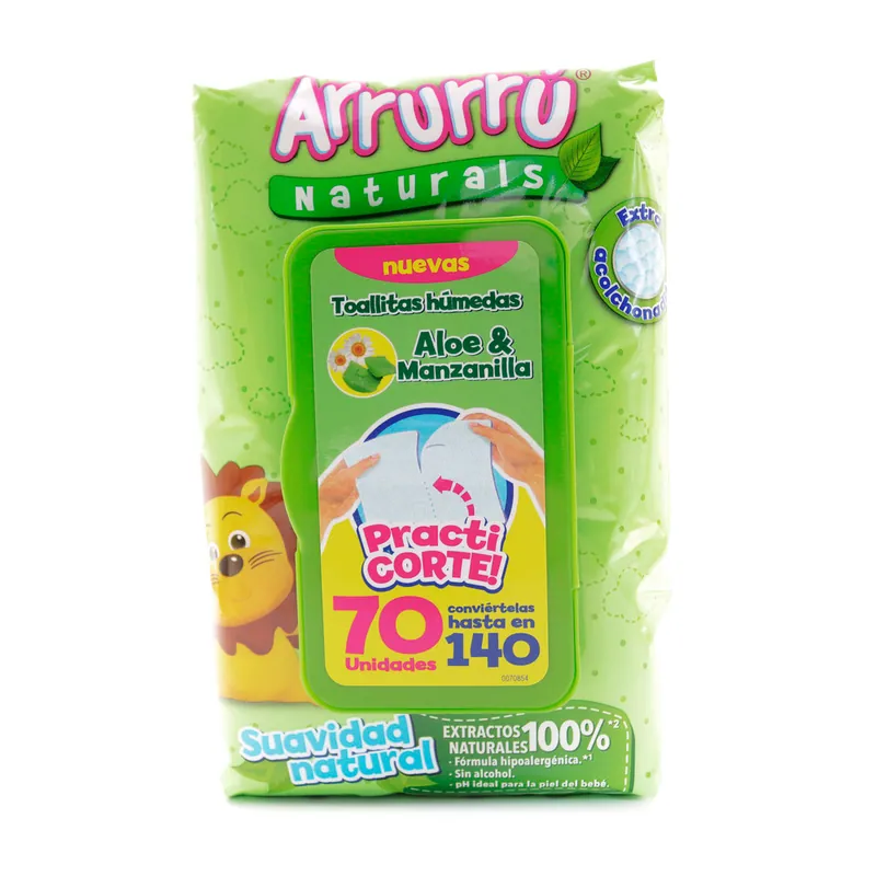 Toa Arrurru Aloe Practicorte 70 unidades