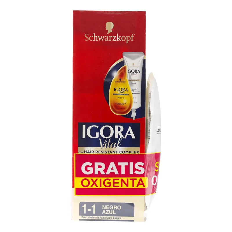 Igora Vita Tubo 1-1 Negro Azul+ 2 Oxi