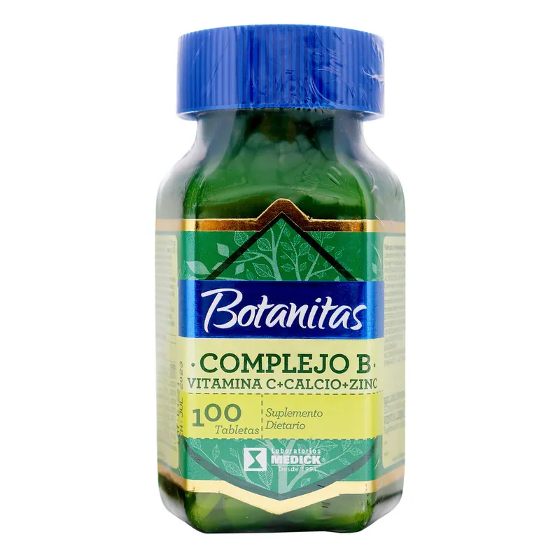 Complejo B Botanitas Calcio Zinc 100 tabletas