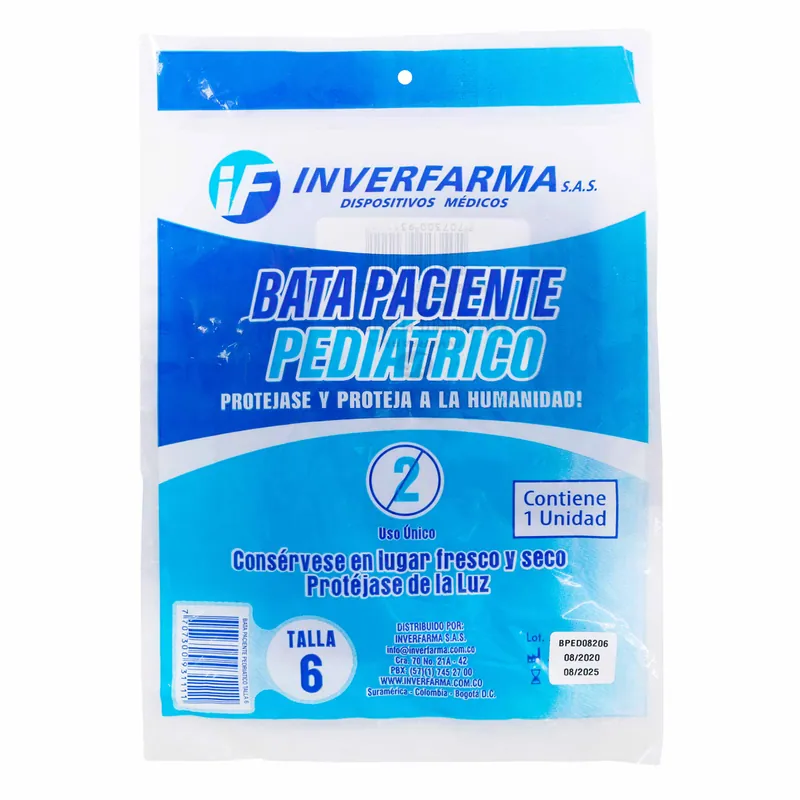 Bata Pac Azul Ped Man Larga Tal 6 Inverf