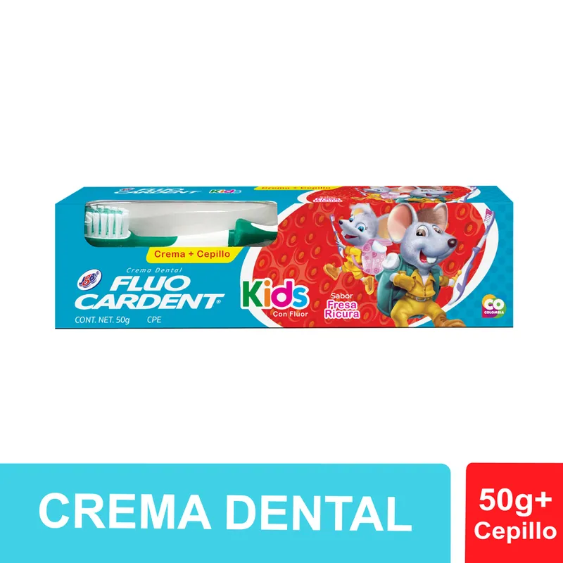 Crema Dental Fluocardent Kids 50 G+cepil