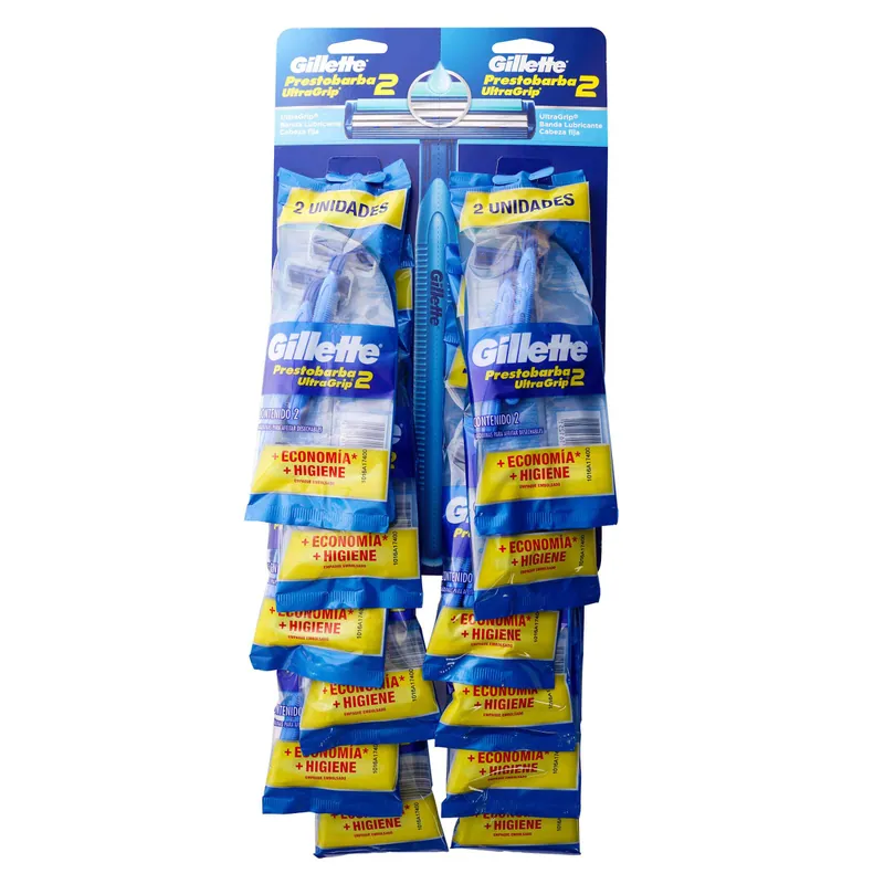 Máquina Prestobarba U Grip2 12 Bolsas x 2und