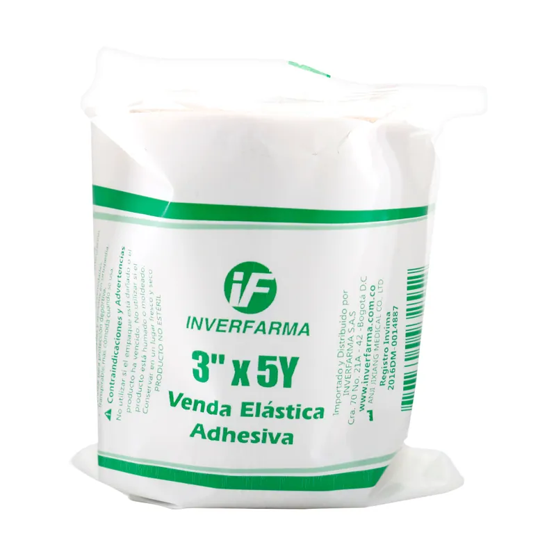 Venda elástica Adhesiva 3x5 Piel Inverfa