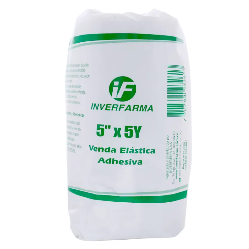 Venda elástica Adhesiva 5x5 Piel Inverfa