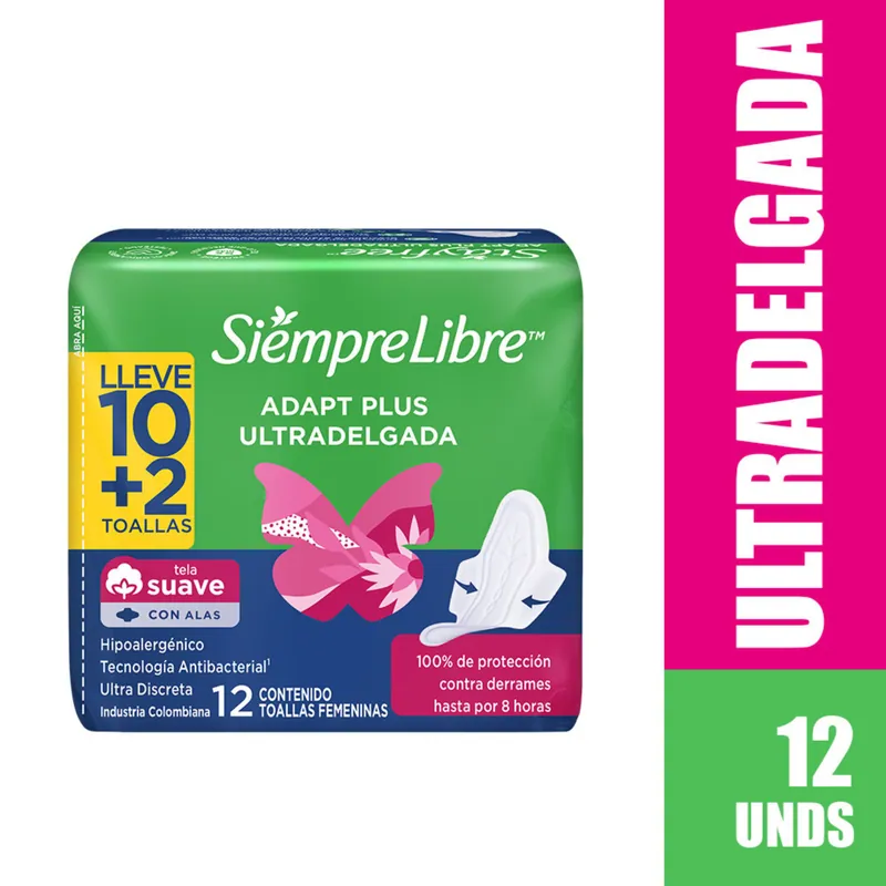 Toa Stayfree Ultradelgada Verde Lle 10+2