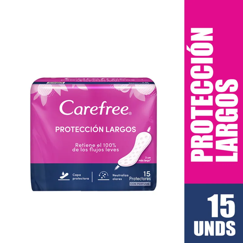 Prot Diarios Carefree Largos 15 unidades