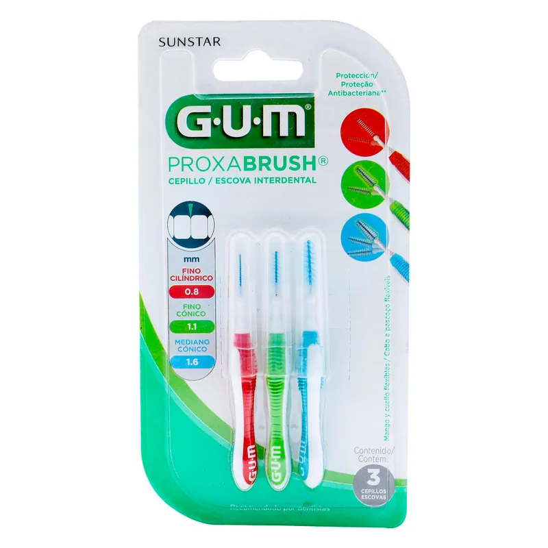 Cepillo Inter Gum 0.8-1.1-1.6 Mm 3 unidades