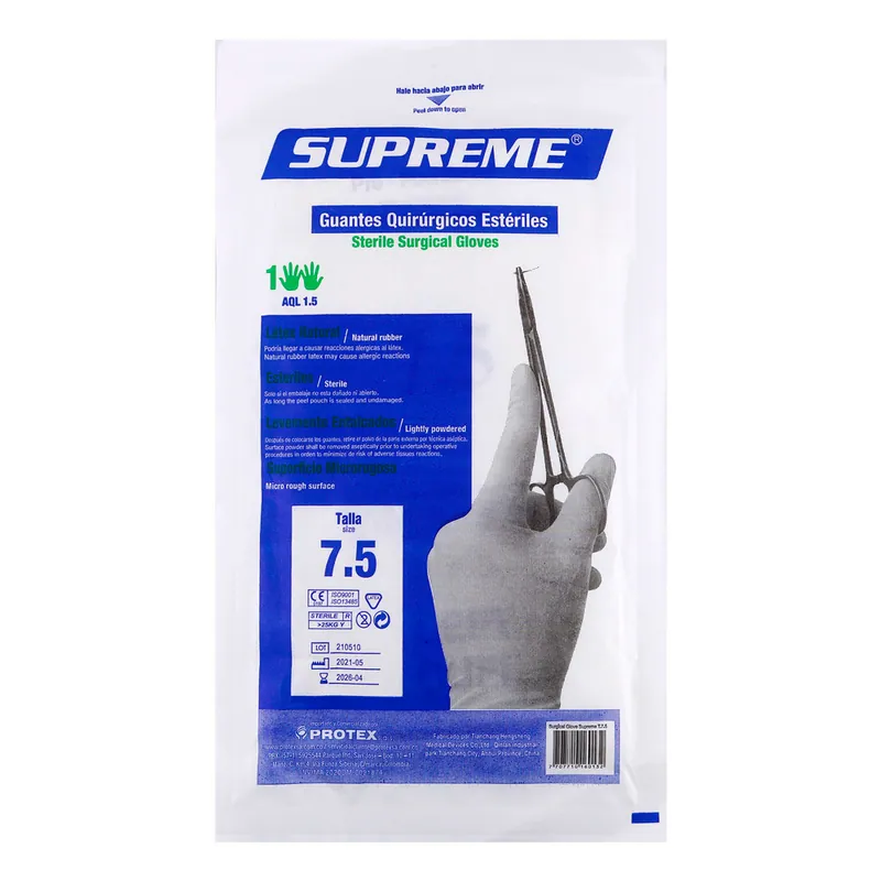 Guantes Quirurgicos Esteril Suprem T 7.5