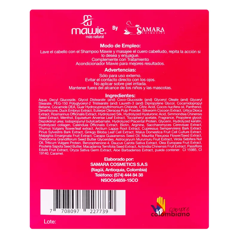 Champú reparación Mawie 8 en 1 30 mL 24 sobres