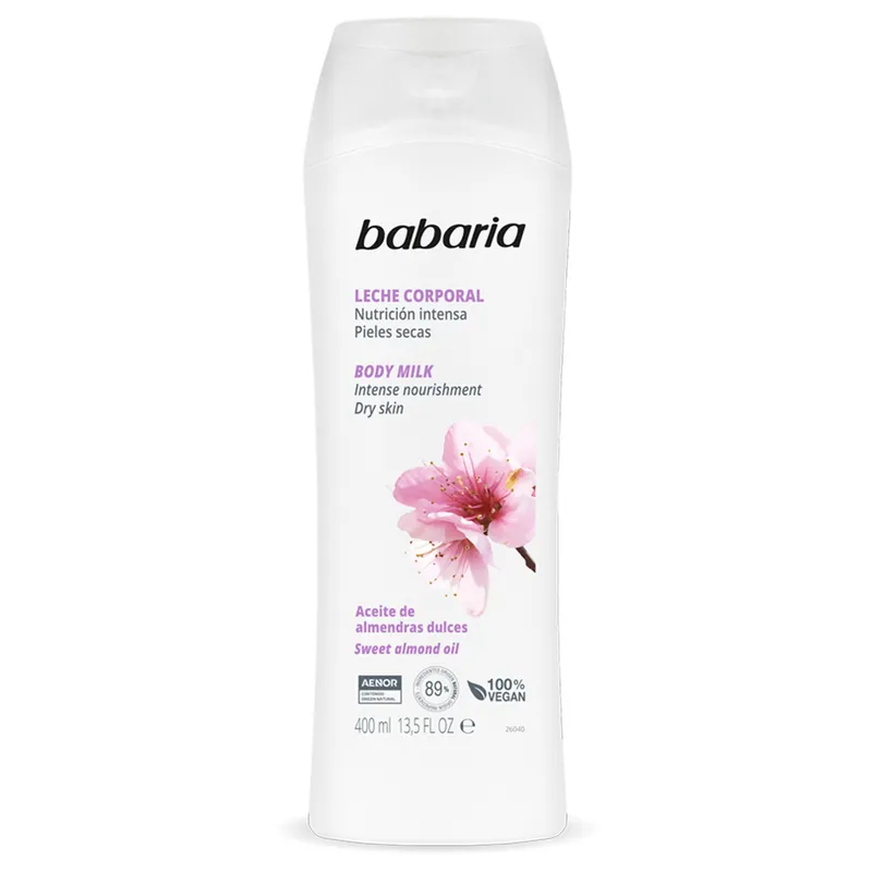 Cre Babaria Body Milk Almendras 400 mL