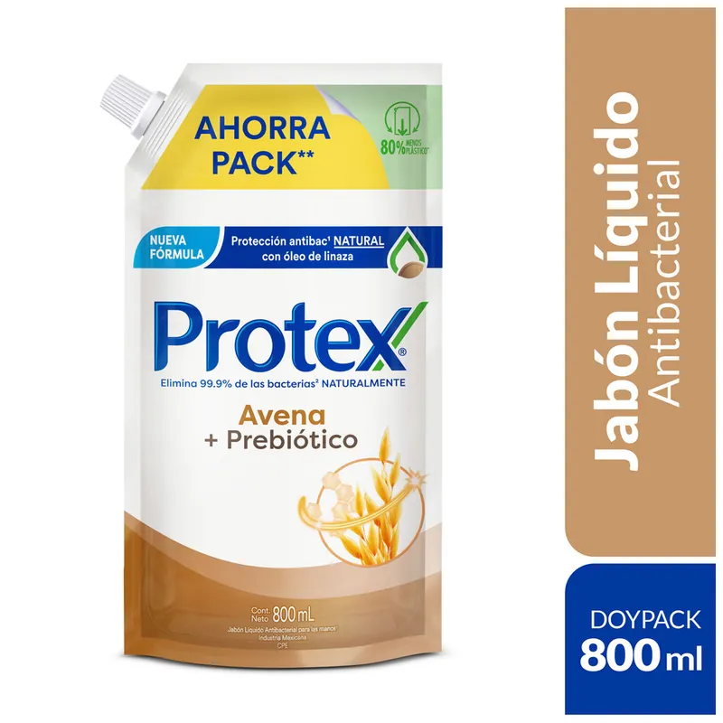 Jabón Protex Avena líquido Ant 800 mL